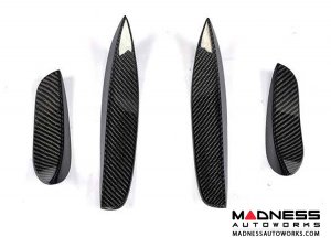 Mercedes-Benz C-Class W205 Front Bumper Fins - Carbon Fiber